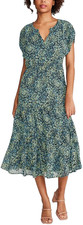 Steve Madden Ladies' Tiered Lightweight Midi Dress Multicolor X-SMALL
