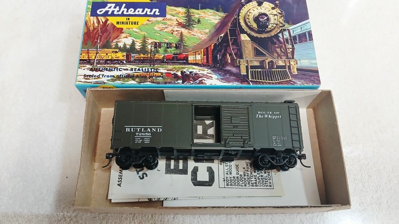 HO SCALE ATHEARN BEV-BELL RUTLAND 'ROUTE OF THE WHIPPET' 40'FT S/D BOX CAR🔥🔥🔥
