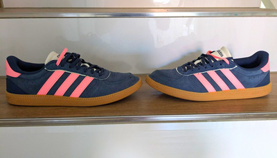adidas Breaknet Sneaker Low Top Blau/Rosa EU 44 Schnürung Cloudfoam Plus