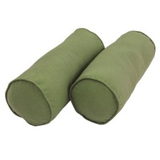 20-inch by 8-inch Double-corded Solid Twill Bolster Pillows with Inserts...