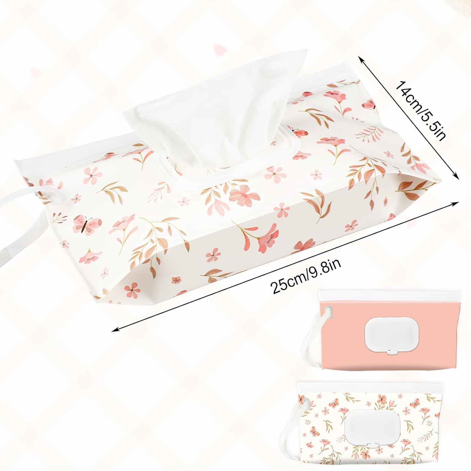 2 Pcs Baby Wipes Holder Dispenser| Portable Refillable Baby Wet Wipes Pouch Cont view 2