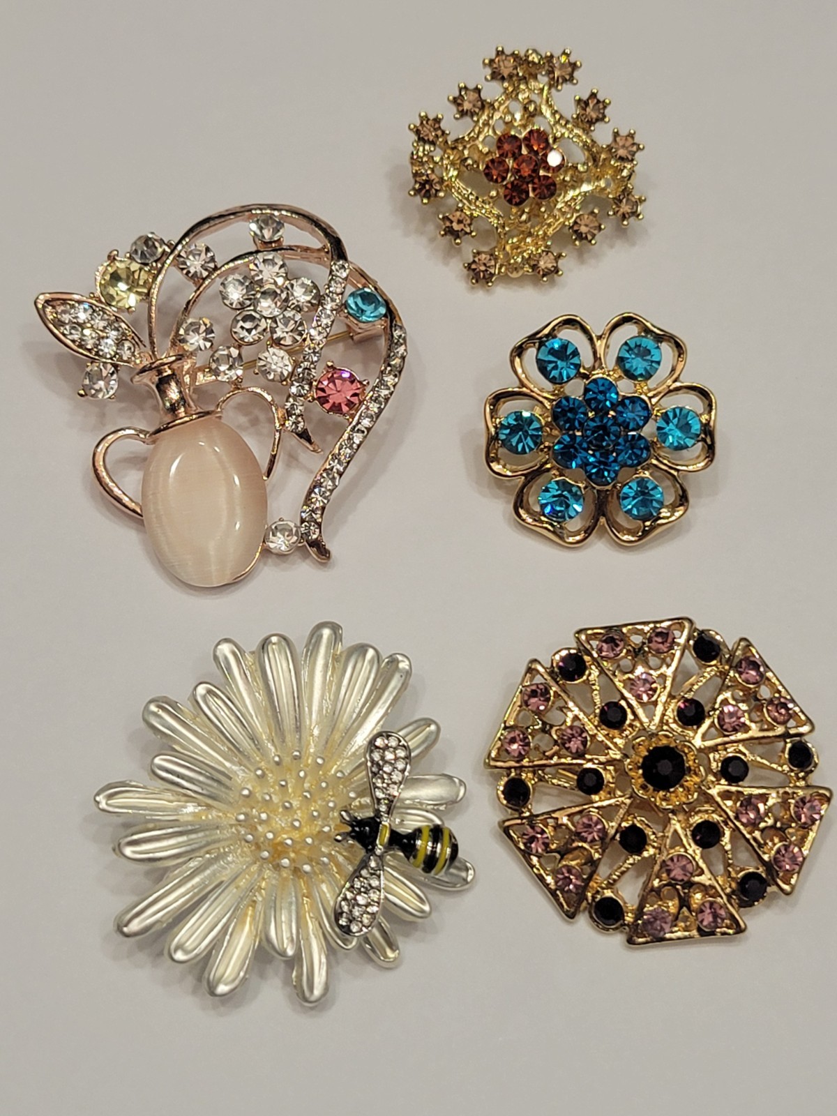 Beautiful Multicolor Spring Rhinestone Flower Flo… - image 10