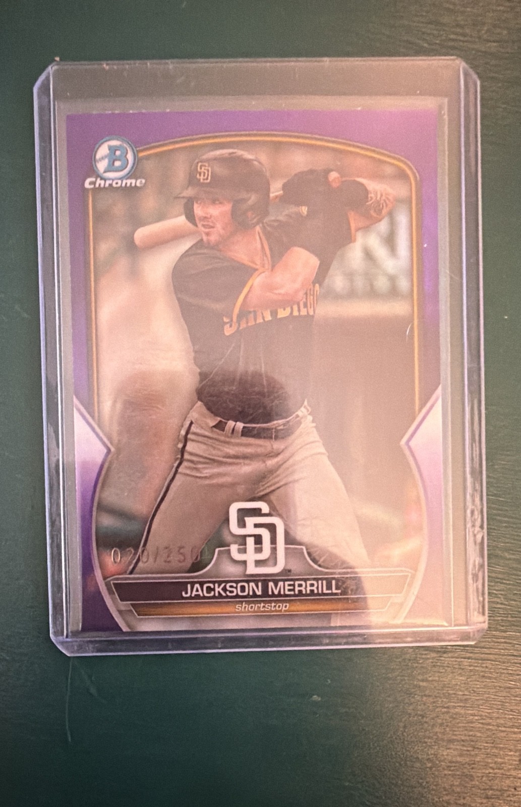 2023 Bowman Draft - Chrome Jackson Merrill #BDC-157 Purple Refractor /250 (RC)