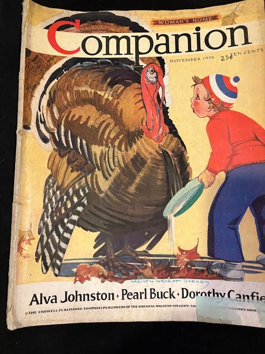 COMPANION MAGAZINE, NOVEMBER  1936 ISSUE - ALVA JOHNSTON, PEARL BUCK,