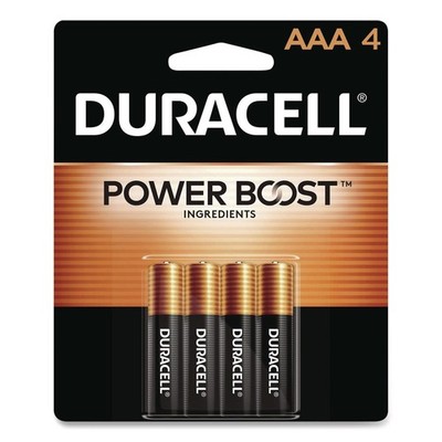 Duracell MN2400B4Z Power Boost CopperTop Alkaline AAA Batteries (4/Pack) New