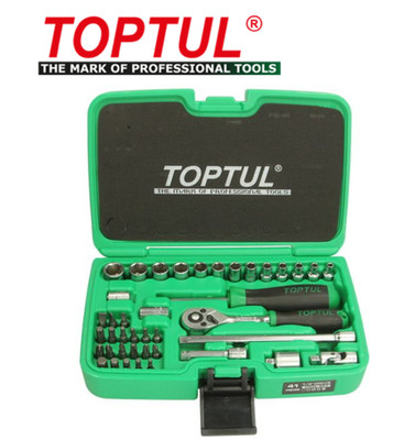 TOPTUL GCAI4102 Socket set Number of tools: 41, Slot, Hexagon, Torx-TR, 1/4Inch