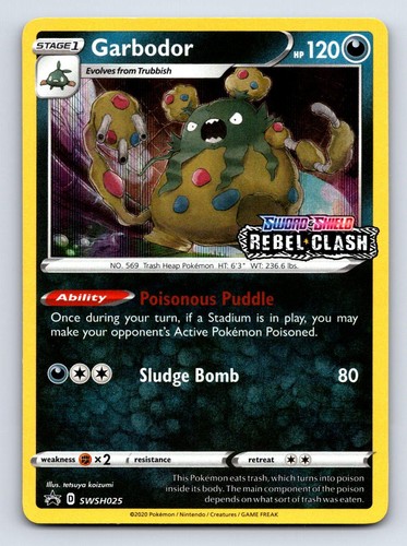 Garbodor (Prerelease) SWSH025 Holo Promo Sword & Shield Promo Pokemon LP