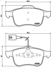 Brake pad set, disc brake Brembo P 23 103 for 159 (939_) 2.2 2005-2011