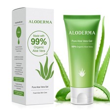 Aloderma Travel Size Aloe Vera Gel Made within 1.5 Ounce Pack of 1 , Clear