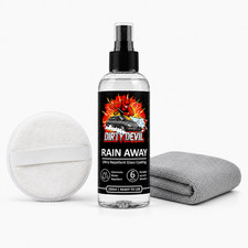 Dirty Devil Rain Away Ultra Repellent Glass Coating KIT 250ml - Inc Pad/Cloth