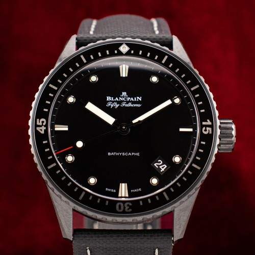 Blancpain Fifty Fathoms Bathyscaphe Flyback Ceramic 5000-0130-B52A B&P Full Set