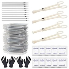 42 Piece Body Piercing Tool Kit with Needles and Clamps