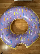 Big Mouth Inflatable Donut With Sprinkles 43 in X 11 in including Electric Pump