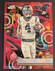 2025 Topps Cosmic Chrome Football Tetairoa McMillan Red Flare Refractor RC 4/5