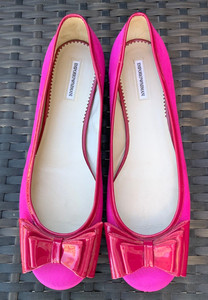 EMPORIO ARMANI Pink & Red Flat Shoes FLATS 39 / 9