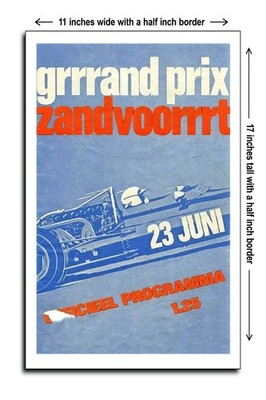 1968 Grand Prix Zandvoort - 11x17 Poster