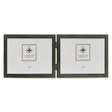 Lawrence Frames Collection Double Horizontal Frame 5 by 7-Inch Green