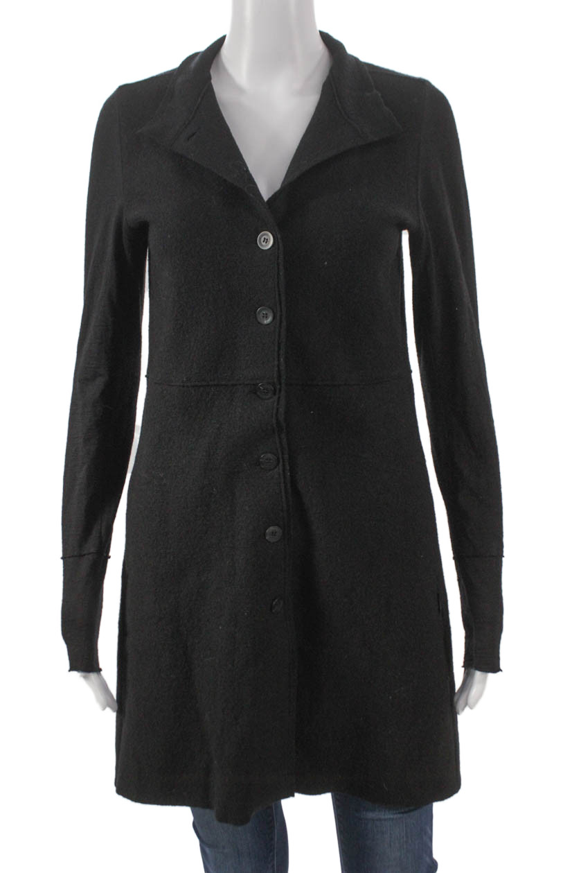 Elemente Clemente Womens Black 100% Virgin Wool Jacket Button Size 0Free Shipping in US $100+ Orders | $6.95 Orders Below