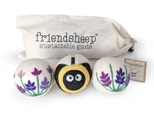 Friendsheep, Wool Ecro Dryer Balls, Lavender Fields Bee Set Of 3