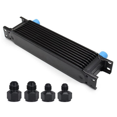10 Row Oil Cooler 10AN AN10 Stacked Plate Transmission Engine Cooler Universal