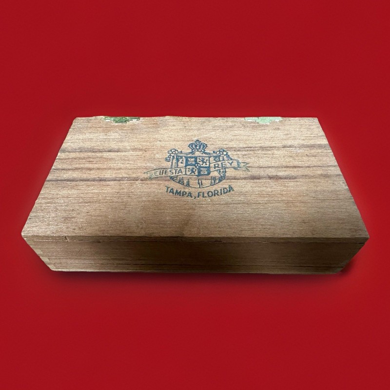 Vintage Cuesta Rey Cigar Box Wood Tampa Florida Empty Humidor Style