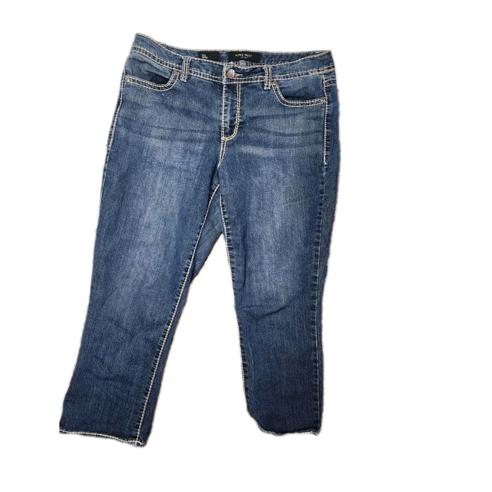 Nine West Jeans, Women's Size 10 Capri Demin Designer Pockets