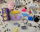 21pc LOT Vintage BARBIE ACCESSORIES Camera VCR Boom Box Walkman Record Player