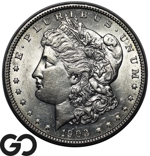1903 Morgan Silver Dollar Coin Lustrous Gem BU++