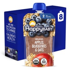 Happy Baby Organics Clearly Crafted Stage 2 4 Ounce Pack of 8 , Bla519