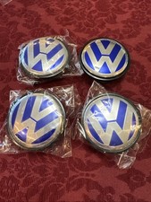 Center Caps Vw Golf Jetta Golf Tiguan Passat Blue 3b7 601 171 Aftermarket New