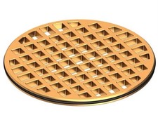 Newport Brass 243-401/03N 4" Round Shower Drain Satin Brass Coated