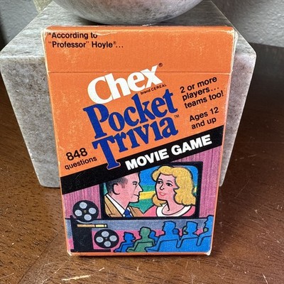 Vintage Chex Pocket Trivia Card Game 848 Questions Movies 1984 Deck Of Cards