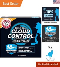 Rock-Hard Clumping Cat Litter, 18 lbs - Cloud Control Platinum with Light Scent