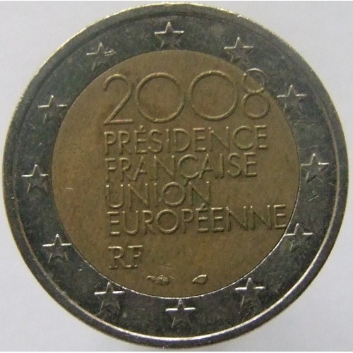 pièces France 2 euros 2008 Présidence française au Conseil de l'Union Européenne