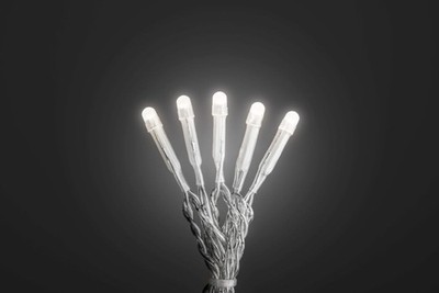 Konstsmide Weihnachtsbeleuchtung  Micro LED Lichterkette gefrostet 100 warmweiße
