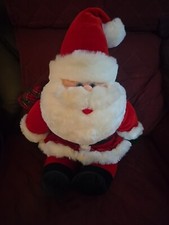 Vintage 1994 Sitting SANTA CLAUS Plush 16.5" Stuffed Toy Great New Condition