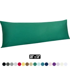 Long 100% Cotton Body Pillow Cover Ultra Soft Pillowcase Envelope Closure 20x54