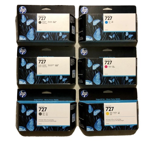 Original Ink HP No. 727 300ml Designjet T920 T930 T1500 T2500 T2530 Cartridges - Zdjęcie 2 z 16