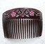 Late Victorian hair comb hand painted decoration hair accessory | eBay