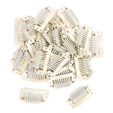 Hair Extension Clips32mm 9-Teeth Wig Clips I-Shape Snap Hair Accessories for ...