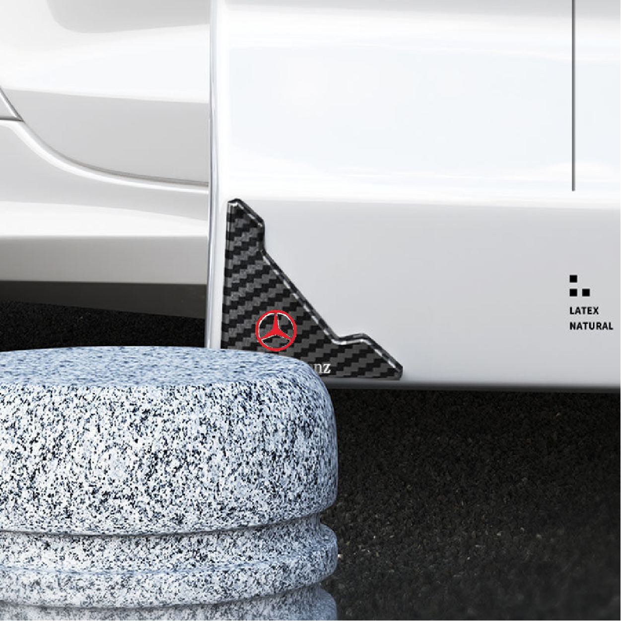 4Pcs Carbon Fiber Door Corner Guards Anti-Scratch Sticker for Mercedes Benz