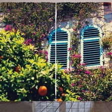 Sizilien Rustikale Gardine Altes europäisches Haus Mandarin