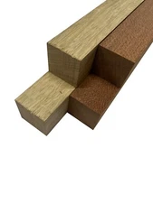 4 Pcs, White Limba & Leopardwood Turning Wood Blanks 2x2x30- Free US Shipping