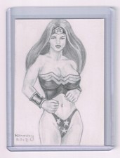 2013 ACEO Sketch Card WONDER WOMAN by artist PATRICK KENNEDY 1/1