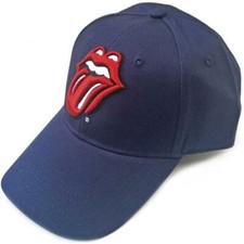 Rolling Stones Band Classic Tongue NAVY Adjustable Strapback Hat Baseball Cap