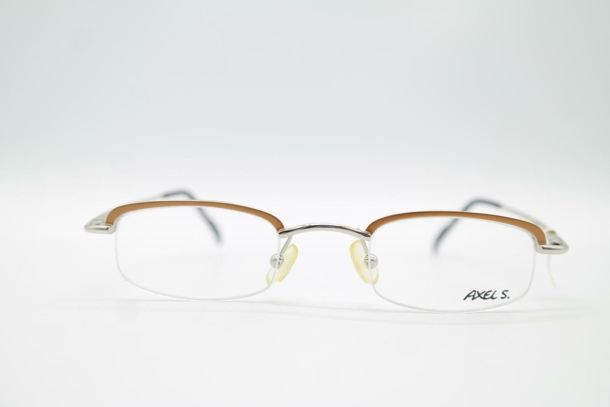 AXEL S. SILVER Half Frame Eyeglass Frames - Germany Vintage Axel S. 285 Black Silver Half-Rim Glasses Eyeglass  main image 2