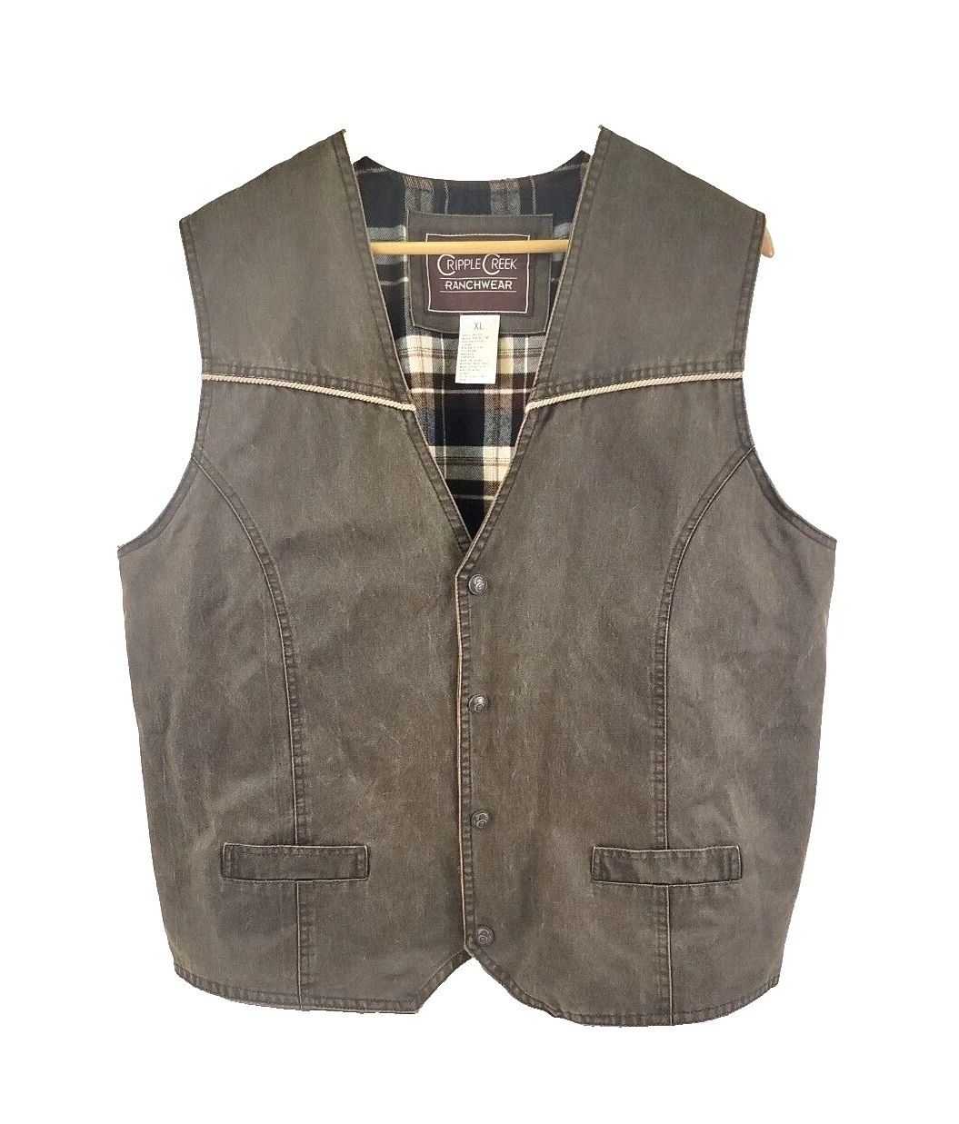 Cripple Creek Brown Vests for Men