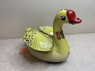 Deluxe Duck Clicker : Large Clicking Duckie : Tin Lithographed