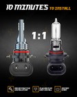 H11 + 9005 LED Headlight Bulbs Combo – 10000K Super Bright White, 360° Beam, 50,000 Hr Life