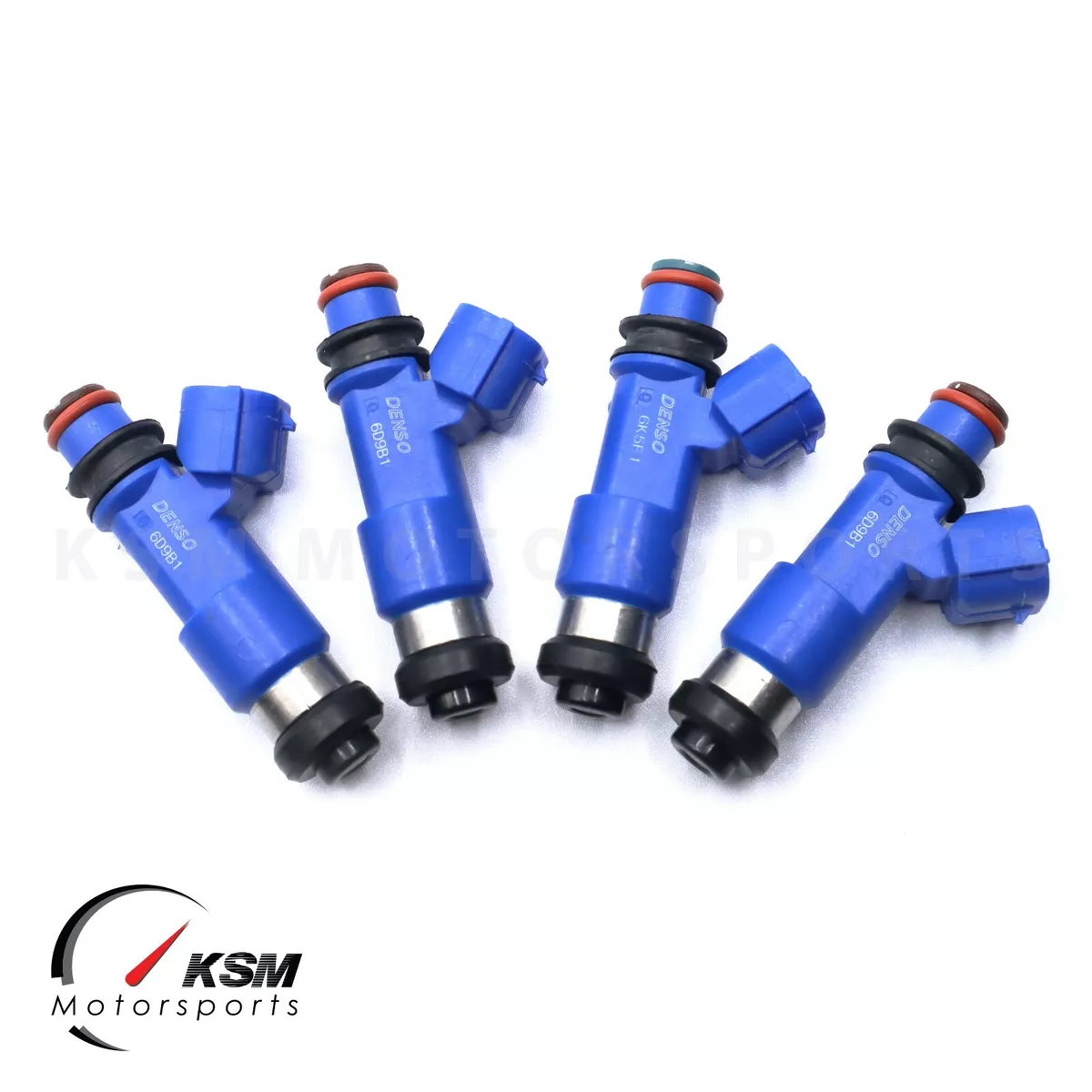 4 fuel injectors 650cc STI BLUE fit Subaru Impreza WRX Forester EJ25 KSM E85